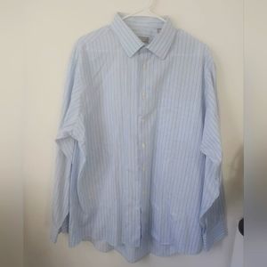 Joseph Abboud Mens Dress Shirt 17 1/2 34/35 Stripe Long Sleeve Collared